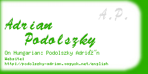 adrian podolszky business card